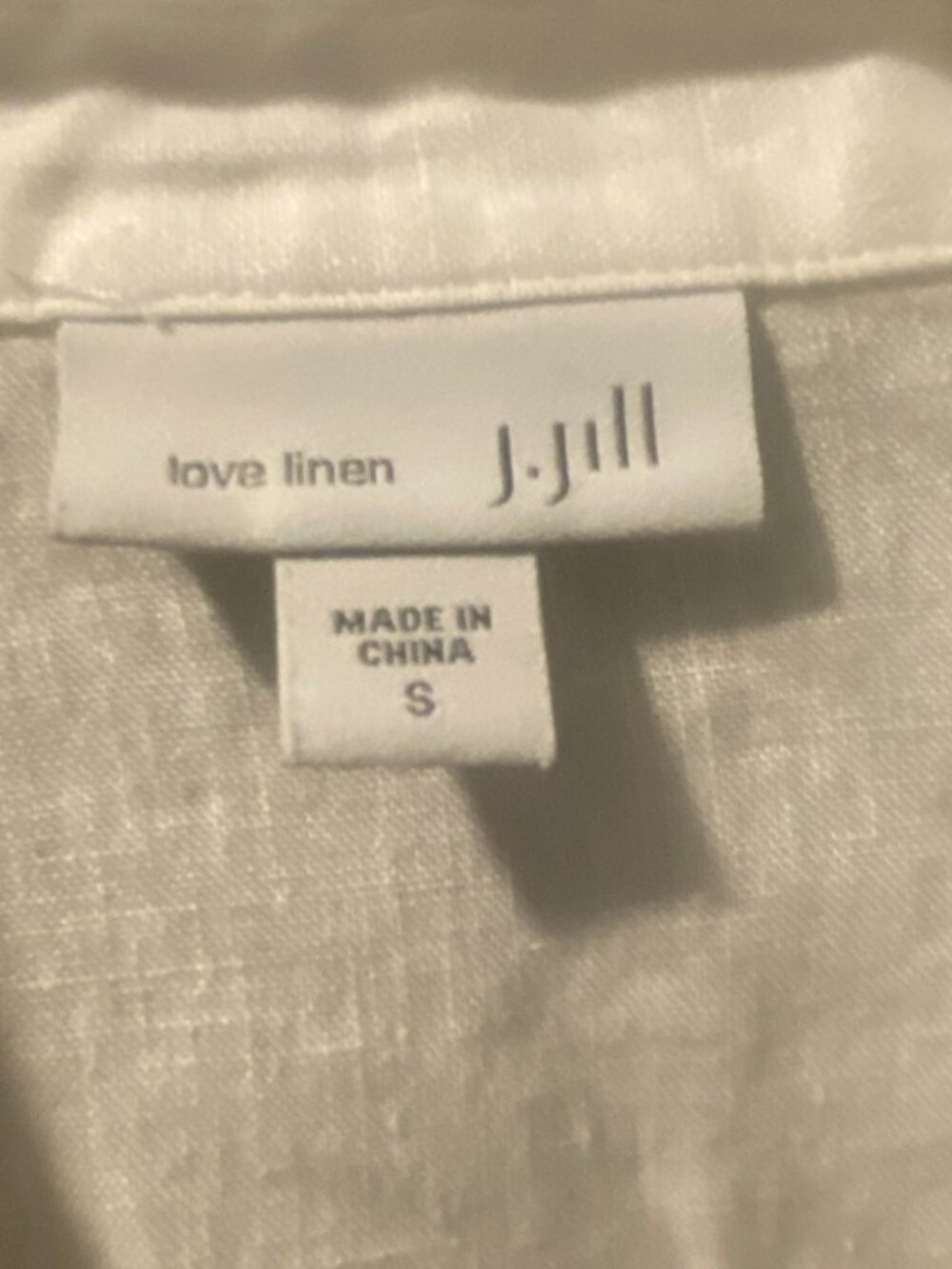 J.Jill Love Linen White 100% Linen Button Down Shirt Small Coastal - Picture 2 of 7